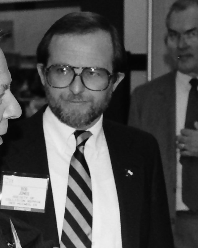 Bob Jones at the SCRS booth at NACE 1989