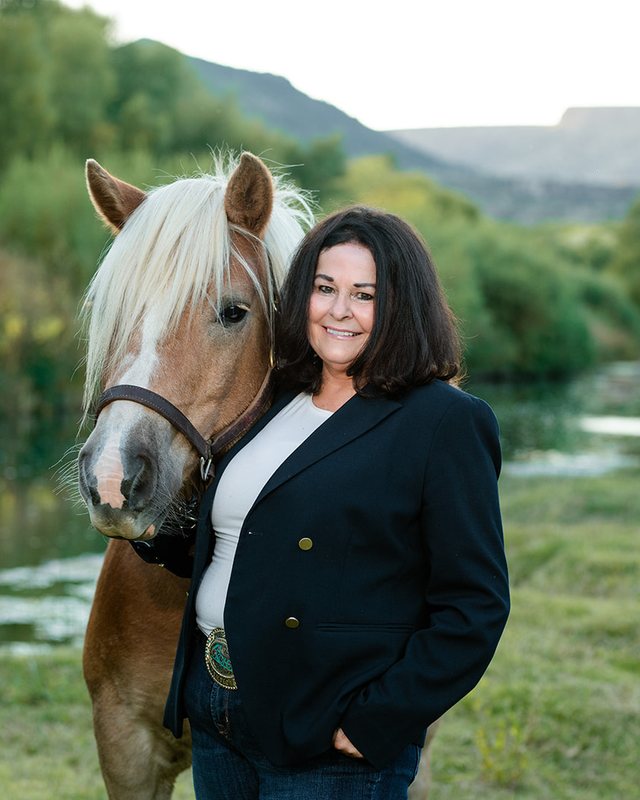 Janet Chaney with a horse